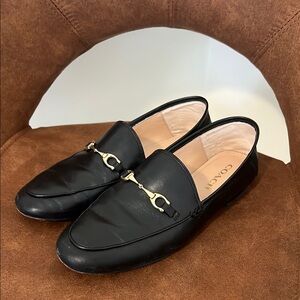 Coach Black Leather Loafers for Woman